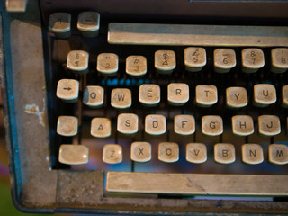 Old typewriter in antique store.