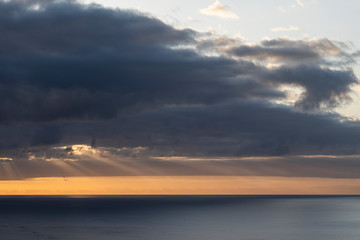 sunbeam over the sea
