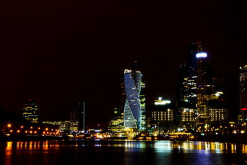 Obraz premium Moscow International Business Center. A high-rise in a city. Skyscrapers of Moscow.