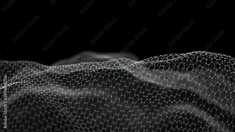 Aufkleber futuristic glitch background. abstract pixel noise glitch error video damage like vhs glitch. patter