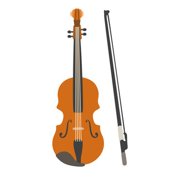 Illustration of a violin isolated on white background