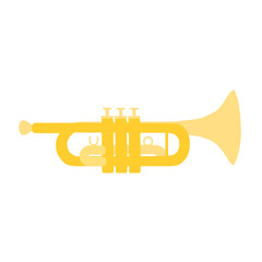 Illustration of a trumpet isolated on white background