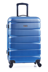 Travel suitcase isolated on white background