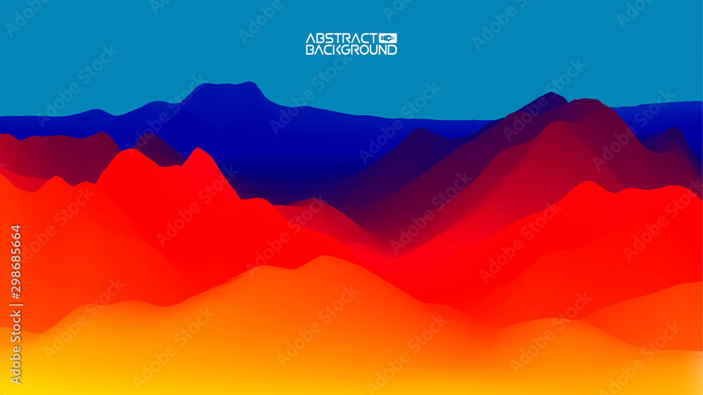 Poster gradient wave abstract background. presentation template. colorful waves background vector. eps 10