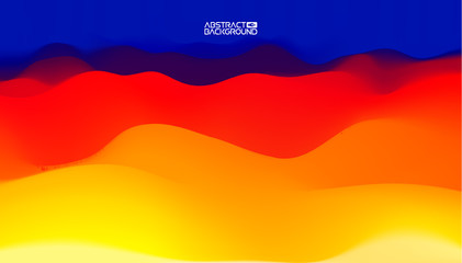 Fototapeta premium Gradient wave abstract background. Presentation template. Colorful waves background vector. EPS 10