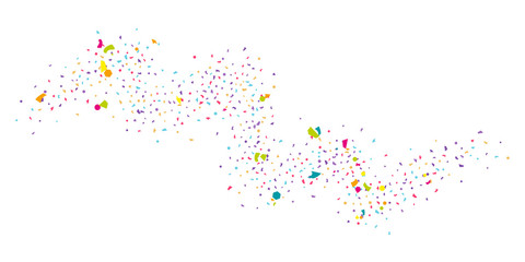Abstract flying confetti.