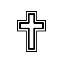 Obraz premium Cross christian signage icon