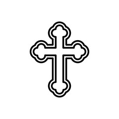 Cross christian signage icon