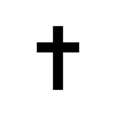 Cross christian signage icon