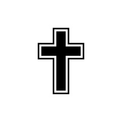 Cross christian signage icon