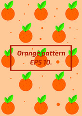 Vector illustration, orange pattern