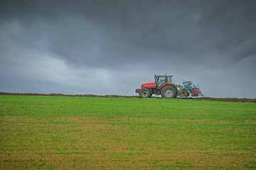 Fototapeta premium farmer and his equipment for seedlings