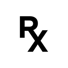 Pharmacy signage RX icon - obrazy, fototapety, plakaty