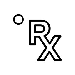 Pharmacy signage RX icon