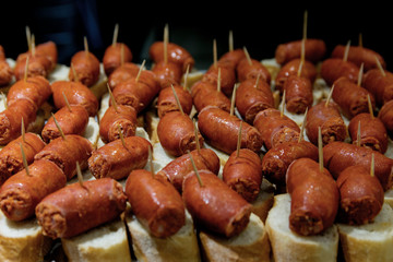 Chorizo sausages ready to be eaten.