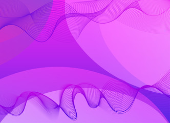 Background template design with purple waves