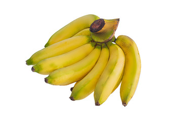 bunch of bananas isolated on white background