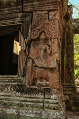Obraz premium Acient Murals and cave paintings on Agkor Wat temple walls