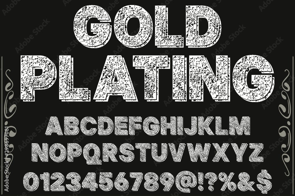 Poster abc font alphabet script typeface handcrafted handwritten vector label design old style.shadow effec