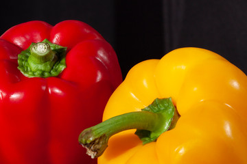 Set of red and yellow peppers