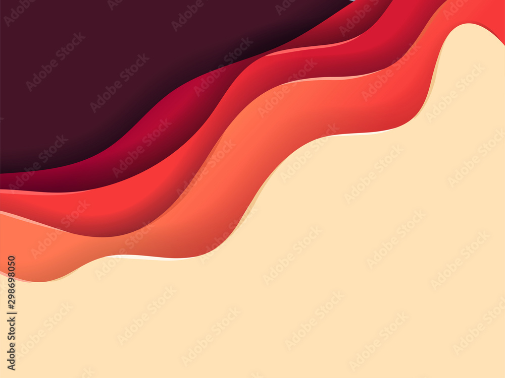 Poster abstract vector background of color layers