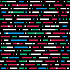 Abstract seamless pattern of different color lines