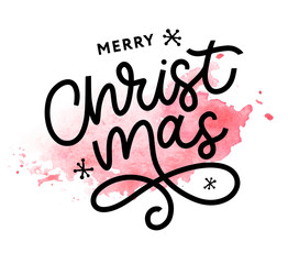 Merry Christmas gold glittering lettering design. Vector illustration EPS 10