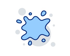 Dirty spot line icon. Laundry service sign. Clothing dirt symbol. Linear design sign. Colorful dirty spot icon. Vector