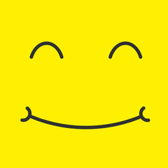 Smile icon isolated on white background. Vector illustration.