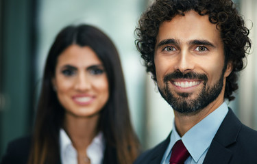 Portrait of smiling business people