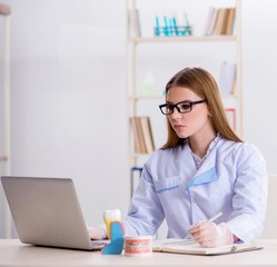 Dentistry student practicing skills in classroom