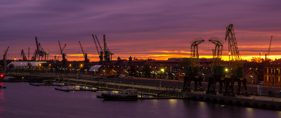 Old port cranes in Szczecin