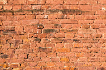 brick wall construction closeup brown design red