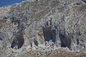 Kalymnos island, famous climbing paradise, in the Aegean sea, Mediterranean