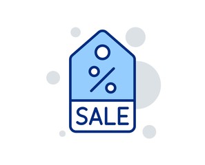 Shopping tag line icon. Sale Special offer sign. Discount coupon symbol. Linear design sign. Colorful sale coupon icon. Vector