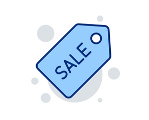 Shopping tag line icon. Sale Special offer sign. Coupon symbol. Linear design sign. Colorful sale ticket icon. Vector