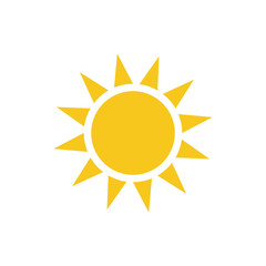 Sun icon trendy