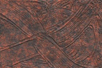 Fototapeta premium 3D rendering- copper metal destroyed. Background bronze
