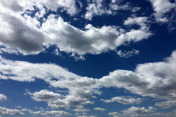 Naklejka na ściany i meble clouds sky, blue background. cloud blue sky and sun.