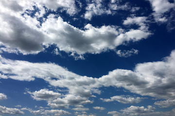 Obraz premium clouds sky, blue background. cloud blue sky and sun.