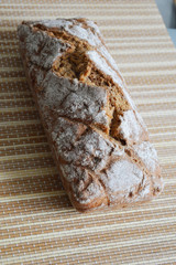 Handmade bread. Homemade cake. Black bread. bakery. Cooking. Oven. Kitchen. Meal. Bread recipe.