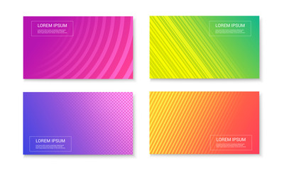 Fototapeta premium Elegant colorful trendy banners collection