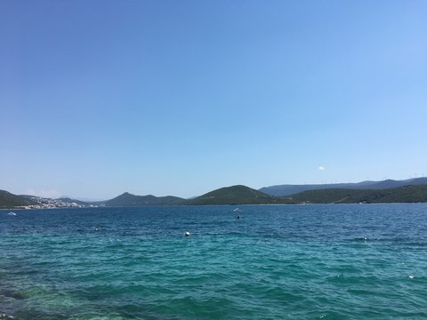 Beautuful Adreatic sea background of Klek, Croatia