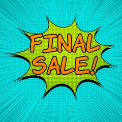 Comic advertising colorful template