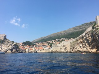 Obraz premium Dubrovnik Old town from water, Croatia