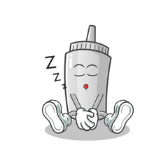 mayonnaise sleep mascot vector cartoon illustration