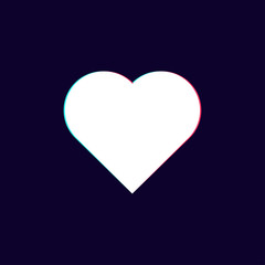 Modern heart icon, design for any purposes.