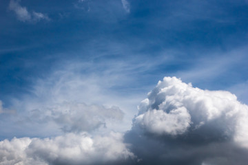 cumulonimbus clouds of an average tier