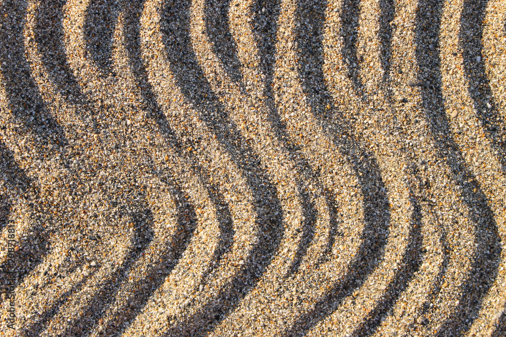 Wall mural Wave line pattern. Natural sand texture. A game of shadows.