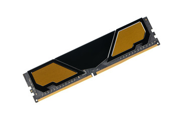 ddr4 ram memory module. hardware for desktop pc. isolated on white background.